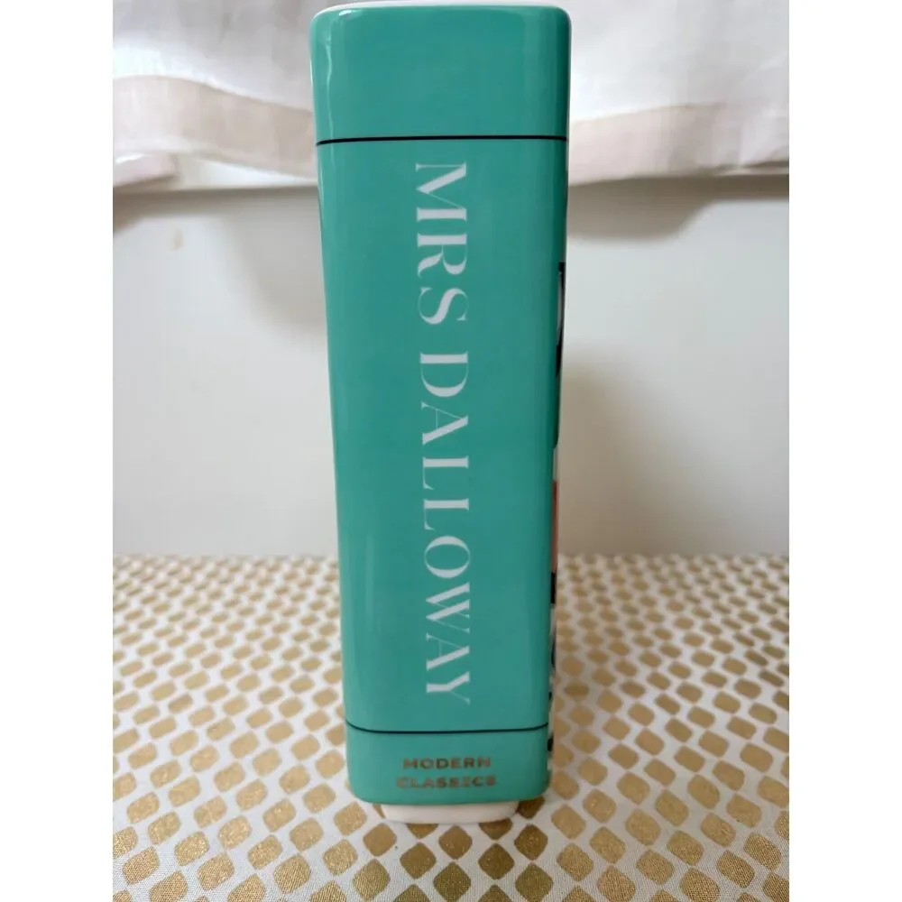 Amélin Archive Ceramic Book Vase Mrs Dalloway Virginia Woolf Floral Gift NEW
